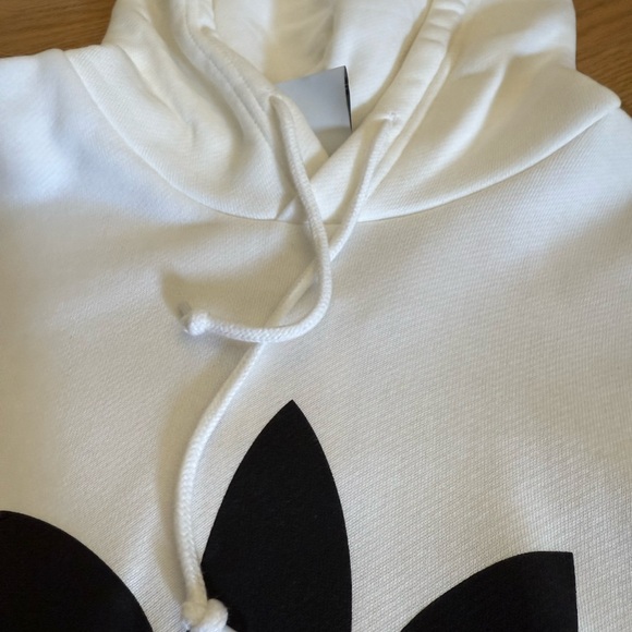 Adidas Classic White Hoodie with Black Trefoil - Men’s Small - Picture 4 of 9